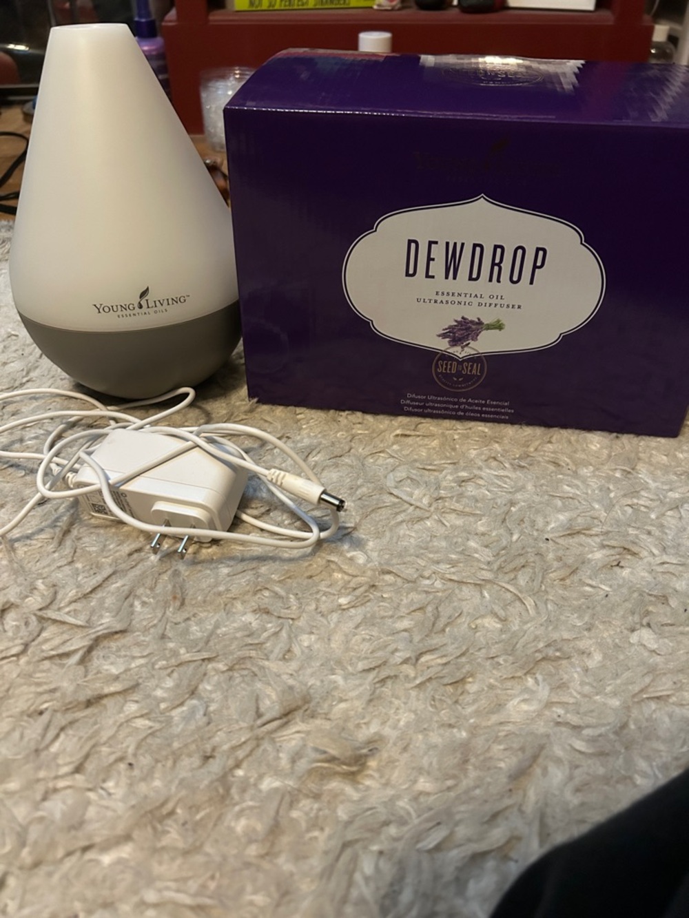 2 Young Living Dewdrop Ultrasonic Diffuser - White and Gray Base